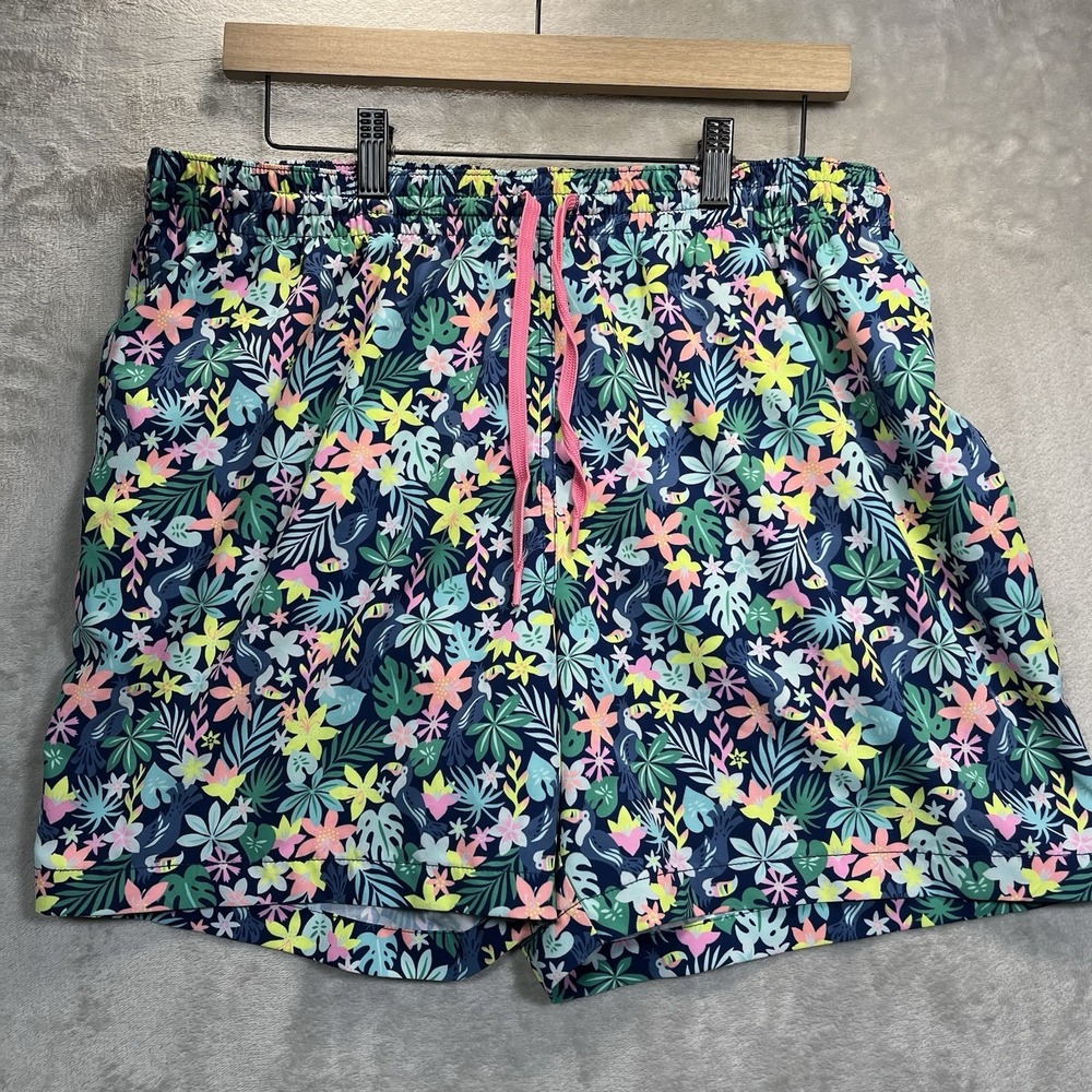 Chubbies 5.5" The Boomerangs Floral Lined Swim Trunks Size XL